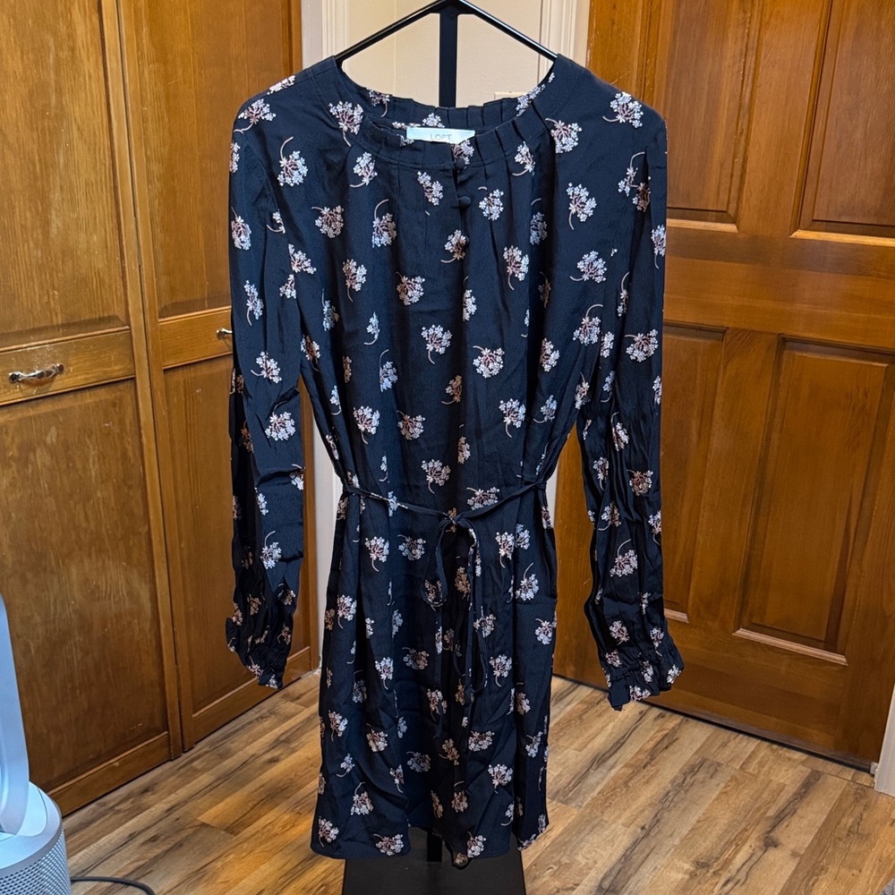 LOFT Black Floral Dress
